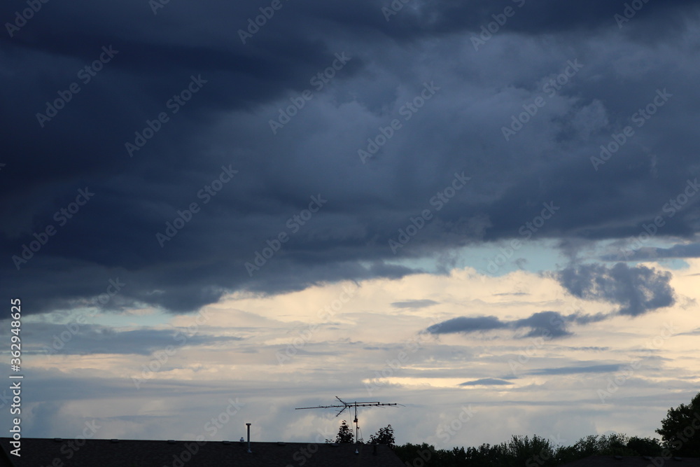 storm clouds over the city