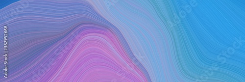 colorful and elegant vibrant artistic art design graphic with modern soft swirl waves background illustration with corn flower blue, dodger blue and pastel violet color