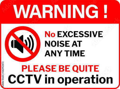 NO SOUND NO EXCESSIVE NOISE ALLOWED KEEP SILENCE BE QUITE WARNING SIGN VECTOR