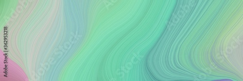 colorful and elegant vibrant background graphic with curvy background illustration with medium aqua marine, silver and ash gray color