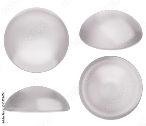 Realistic breast implant, Breast surgery silicone, 3D render