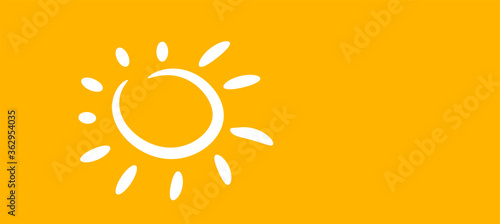 icona, sole, estate, luce, 