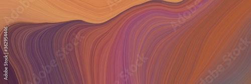 colorful and elegant vibrant creative waves graphic with elegant curvy swirl waves background design with pastel brown, peru and old mauve color