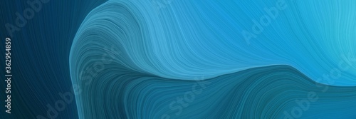 colorful and elegant vibrant abstract artistic waves graphic with modern soft swirl waves background illustration with light sea green, very dark blue and teal green color © Eigens