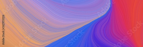 colorful and elegant vibrant creative waves graphic with modern curvy waves background design with pastel purple, medium purple and royal blue color © Eigens