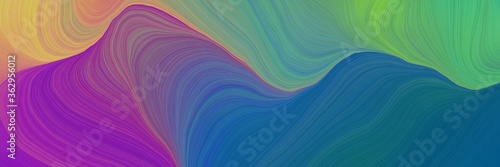 colorful and elegant vibrant artistic art design graphic with modern waves background design with teal blue, dark salmon and antique fuchsia color © Eigens