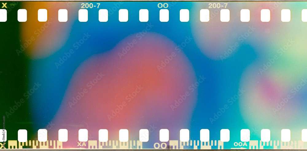 film strip texture with light leaks, abstract background - obrazy, fototapety, plakaty 