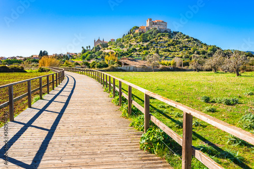 View of historic old town of Arta  Mallorca  Spain