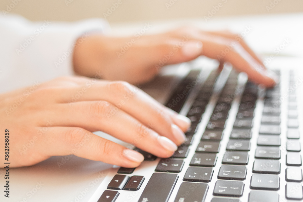 doctor is typing on a laptop keyboard. online doctor consultation doctor is typing on a laptop keyboard. online doctor consultation
