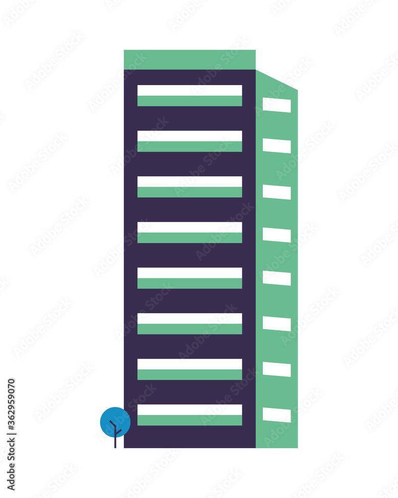 building construction with trees city scene building construction with trees city scene