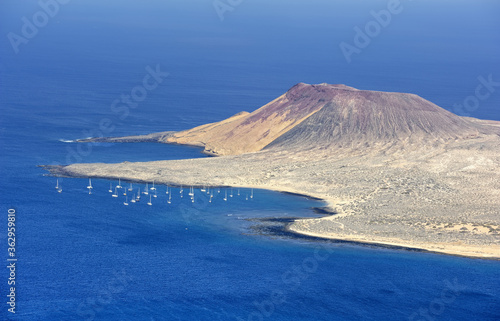 view of Graciosa Island from Mirador del Rio, Lanzarote Island