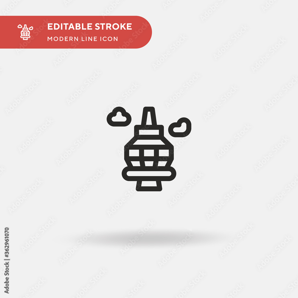 Cn Tower Simple vector icon. Illustration symbol design template for ...