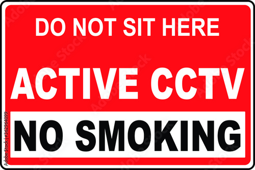 Do not sit here no sitting warning caution notice sign vector illustration