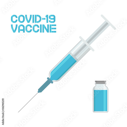 COVID-19 vaccine poster. Vector illustration.