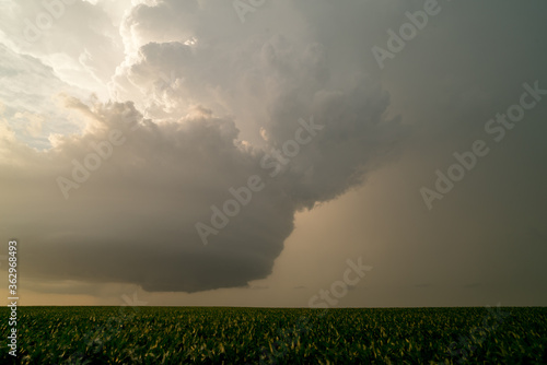 A tornado warned storm in Nebraska.