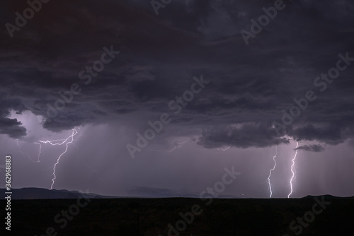A lightning producing monsoonal storm.