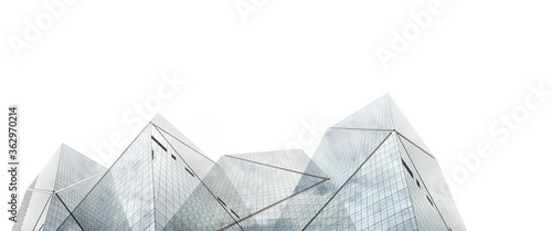 Minimal Modern Architecture on a stark white sky