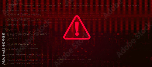 Abstract Vector Red Background. Malware, or Hack Attack Concept photo