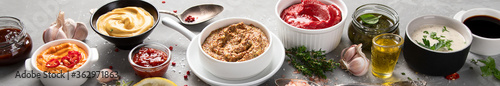 Foto Set of various sauces in bowls