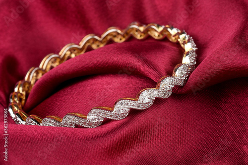 Diamond bracelet on cloth, diamond jewellery, diamond bangles,diamond jewelry