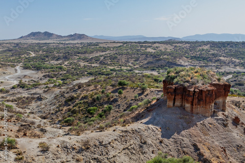 View over the Olduvai Gorge in Tanzania