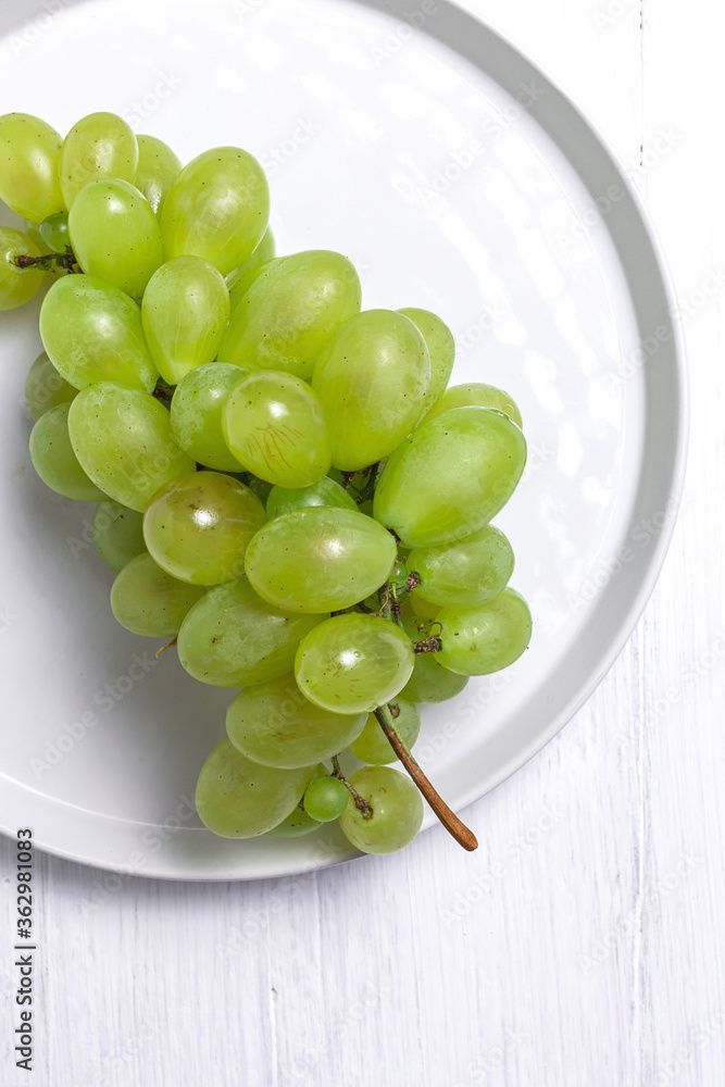 Fresh seasonal grapes in Plastic containers ready to eat To take away Fresh seasonal grapes in Plastic containers ready to eat To take away