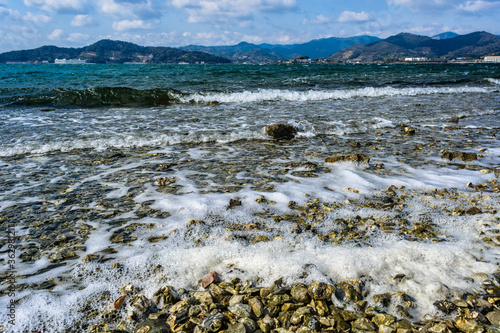 Billede på lærred Lake Hamana brackish lagoon in Shizuoka Prefecture of Japan