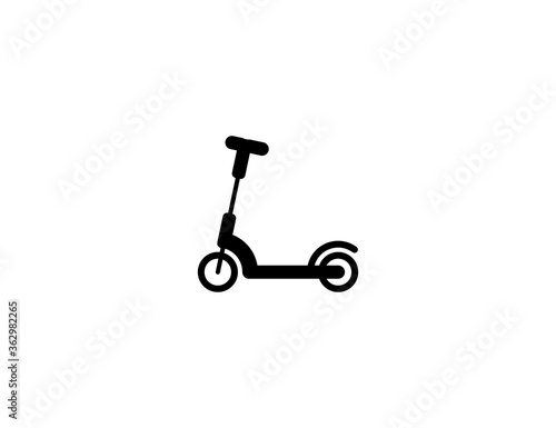 Kick scooter vector flat icon. Isolated push scooter emoji illustration