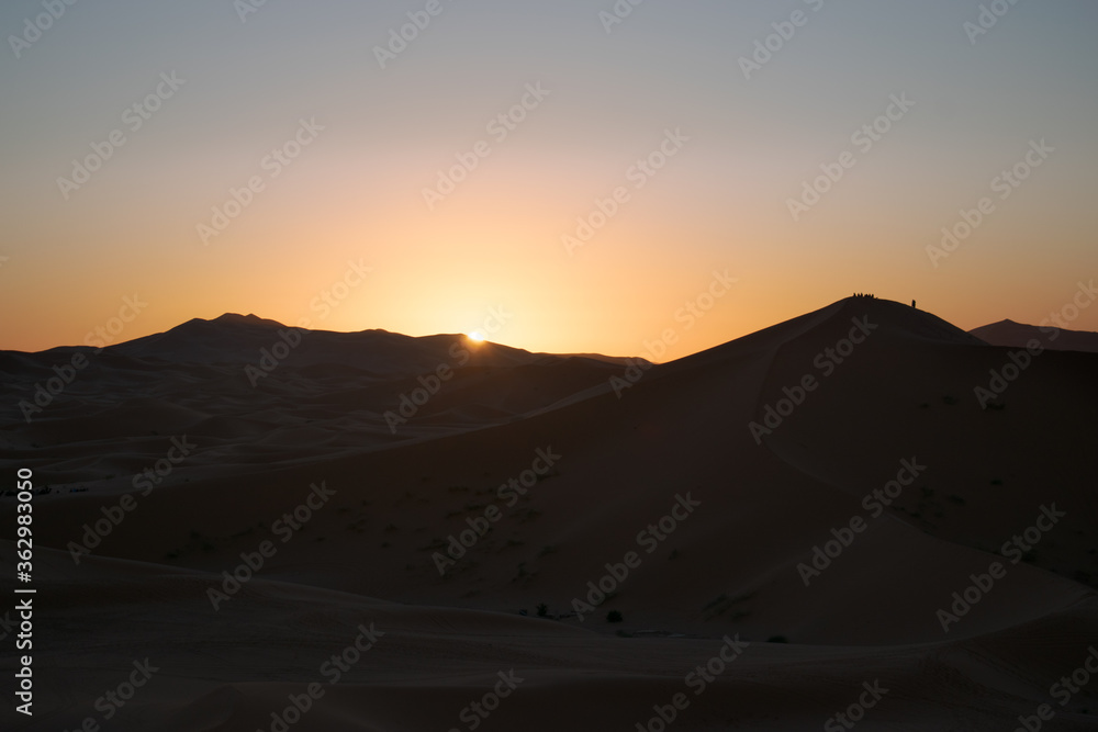 sunset in the sahara