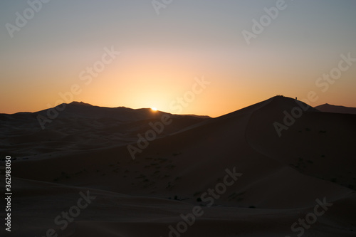 sunset in the sahara