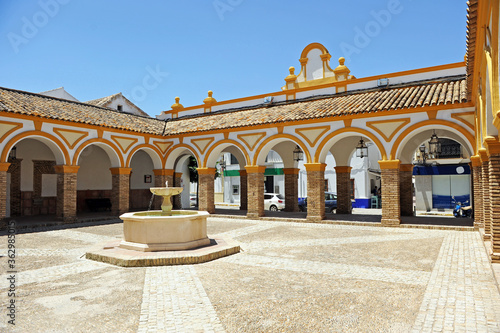 Plaza del Cabildo en La Puebla de Cazalla, provincia de Sevilla, Andalucía, España photo
