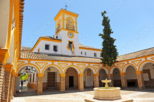 Plaza del Cabildo en La Puebla de Cazalla, provincia de Sevilla, Andalucía, España photo