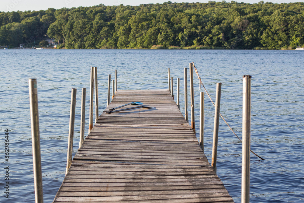 Naklejka premium dock on lake 