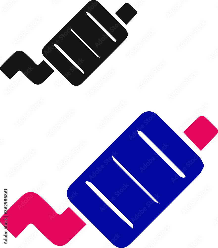 exhaust vector icon white background exhaust vector icon white background