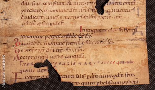 Photo Eleventh or tenth century manuscript on Exorcism against epidemic and pandemic c
