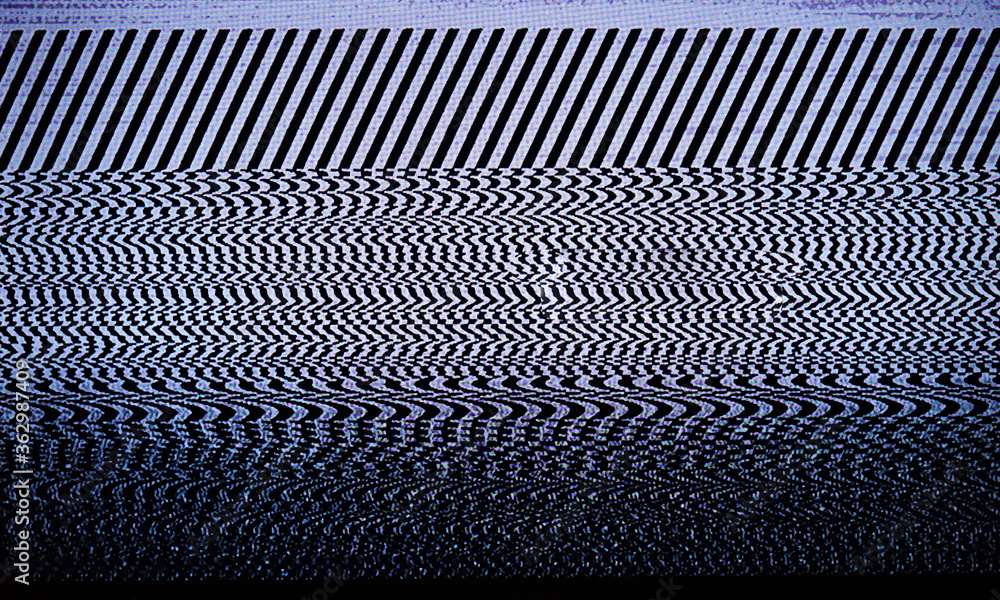 Glitch art scan line background. TV scan line monitor for old