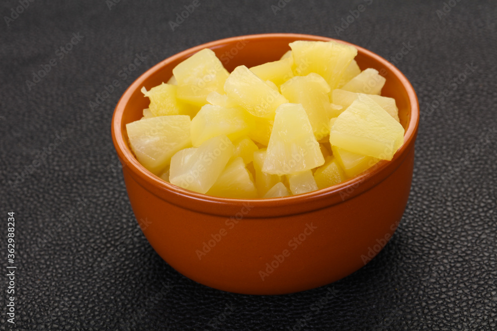Marinated pineapple pieces Marinated pineapple pieces