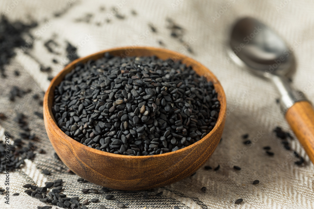 Raw Dry Organic Black Sesame Seeds Raw Dry Organic Black Sesame Seeds