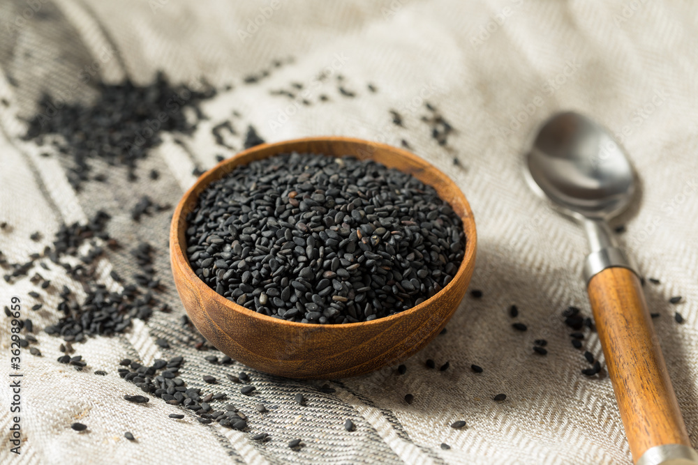 Raw Dry Organic Black Sesame Seeds Raw Dry Organic Black Sesame Seeds