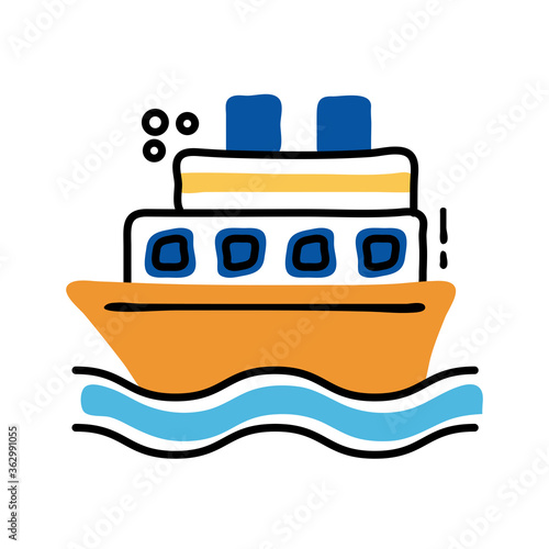cruise boat line and fill style