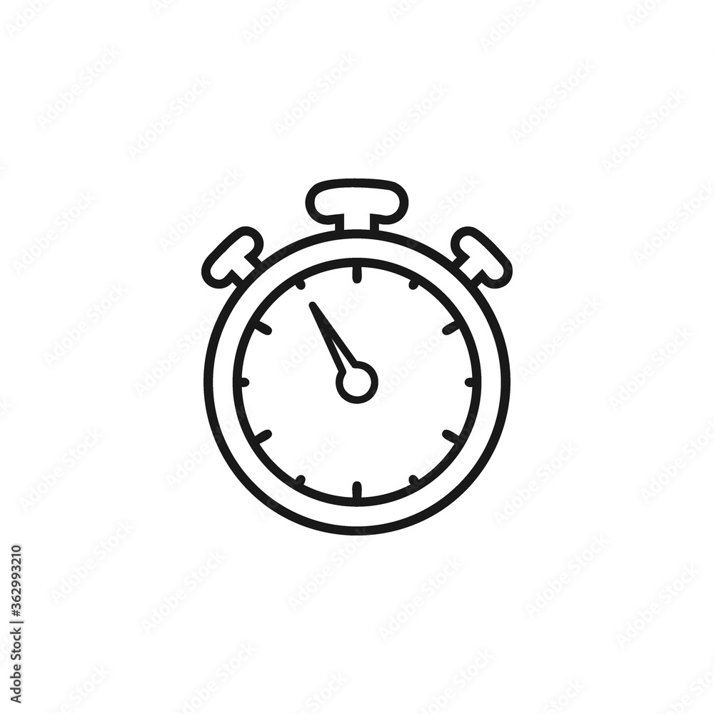 Stopwatch icon flat vector illustration Stopwatch icon flat vector illustration
