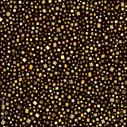 Seamless pattern with golden circles. Abstract and modern concepts for your design.