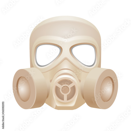 gas mask on white background