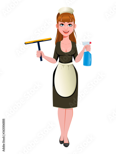 Maid, cleaning lady, cleaning woman