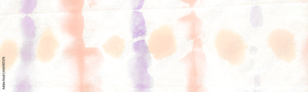Blurred Dirty Art Wallpaper. On White Background. Geometrical Watercolor Splash. Pastel Hand drawn Ikat. Tie Dye Cloth Print. Light Grungy Color Background.