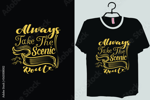 Take The Scenic Route Tee, Road Trip Tee, Camping Shirt, Travel Tee, Explore Tee, Campervan, Vanlife, Adventure, Outdoor Shirt
