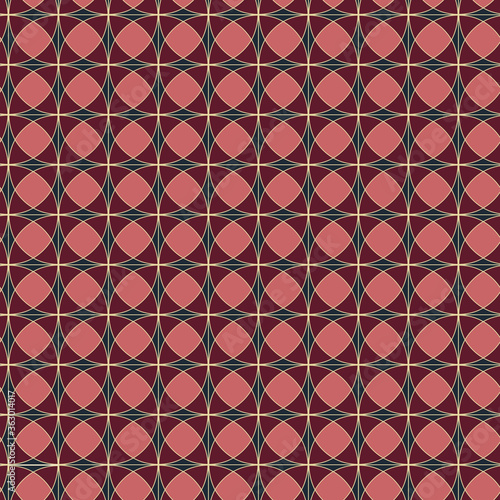 Seamless pattern geometric pattern circle, vector