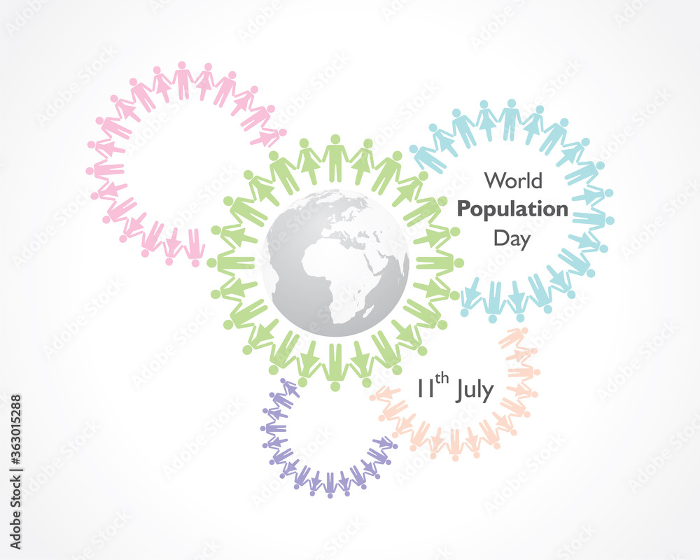 Fototapeta premium World Population Day observed on 11th July