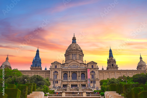 The Palau Nacional  or National Palace  in Barcelona  Spain