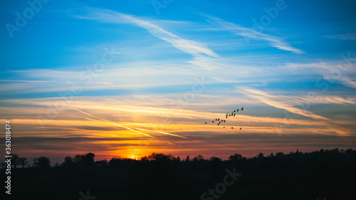 sunset in the sky